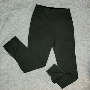 Lysse Denim Crop Cuff Ankle Zip Deep Olive S